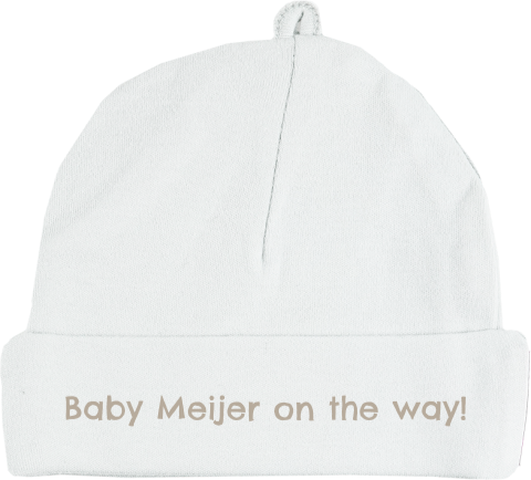 Zwangerschapsaankondiging mutsje met tekst
