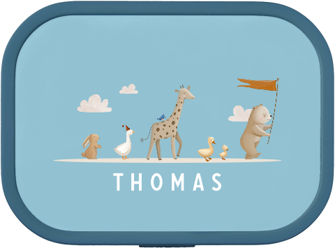 Mepal Campus broodtrommel met naam en dierenparade