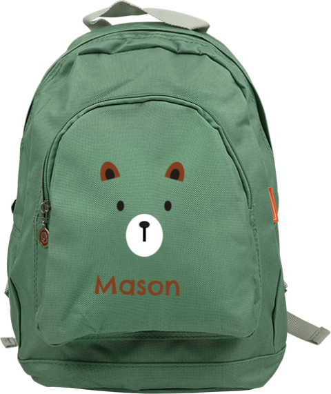 Junior rugzak met berengezicht en naam