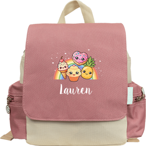 Rugzak Adventure met naam en kawaii tekeningen