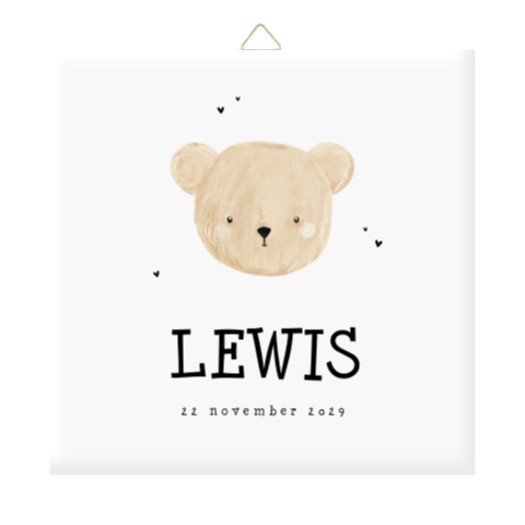 Lief geboortetegeltje met beertje