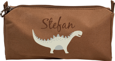 Etui met dino en naam
