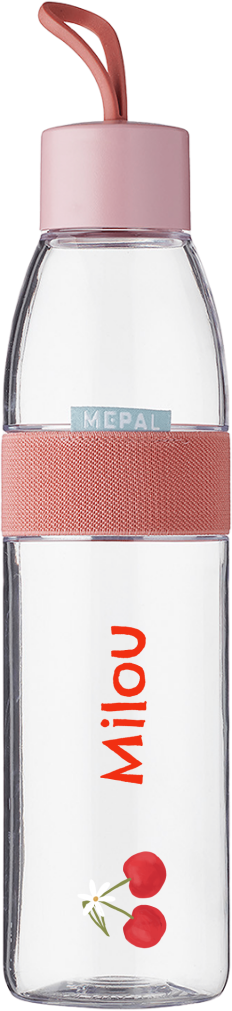 Mepal waterfles Ellipse met kersjes en naam