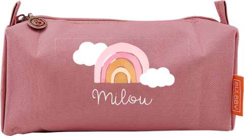 Lieve etui met regenboog en naam