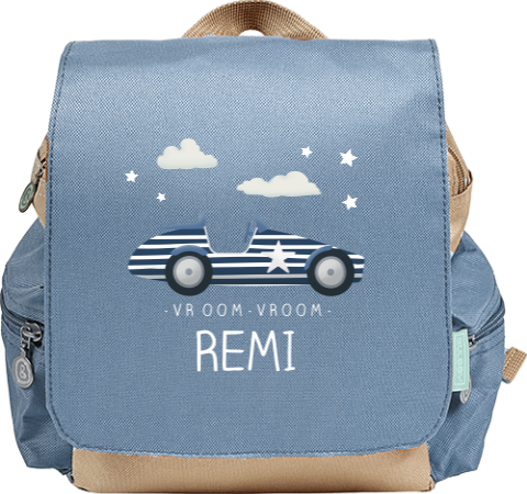 Rugzak Adventure met naam en race auto