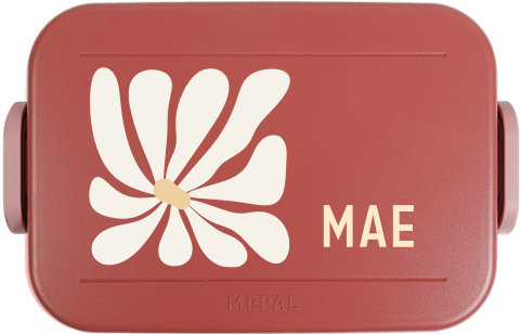 Mepal lunchbox To Go met bloem illustratie en naam