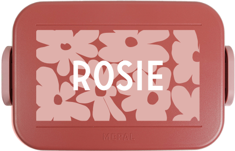 Mepal lunchbox To Go met bloemenpatroon en naam