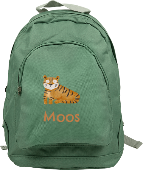 Junior rugzak met tijger en naam