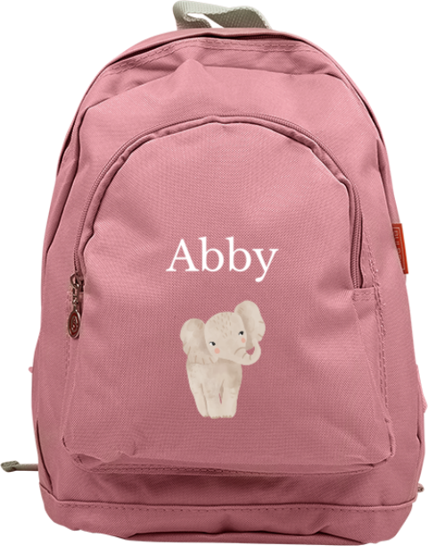 Lieve rugzak junior met naam en olifantje