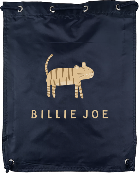 Gymtas met tijger en naam