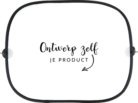 Zonnescherm voor de auto met eigen design