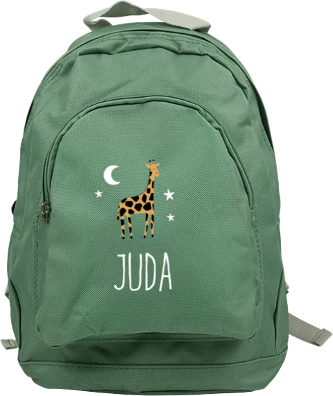 Rugzak Junior met giraffe en naam