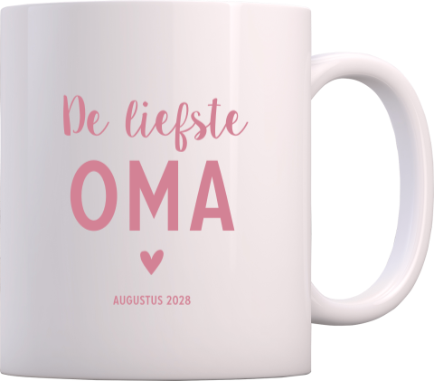 Mok met zwangerschapsaankondiging voor de liefste oma