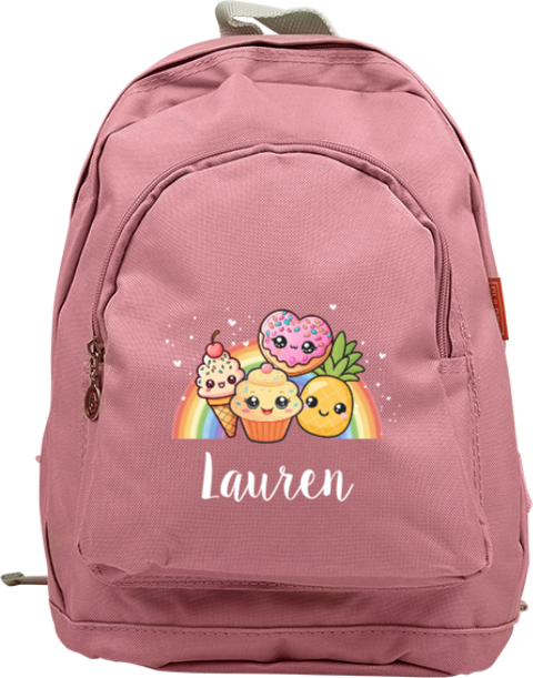 Rugzak Junior met naam en kawaii tekeningen
