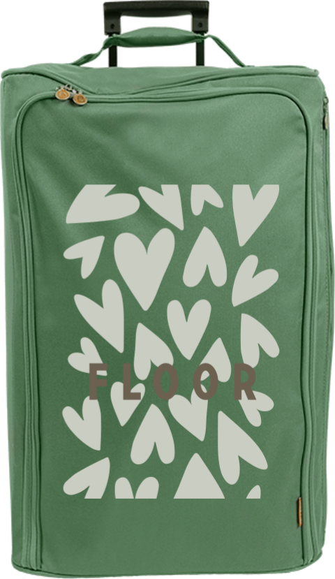 Reistrolley XL met naam en hartjes