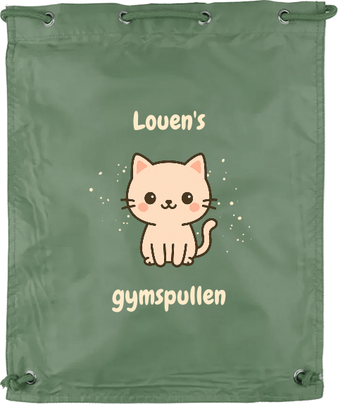 Gymtas met Kawaii katje