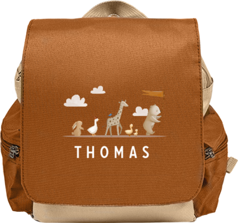 Avontuurlijke rugtas Adventure met dierenparade en naam