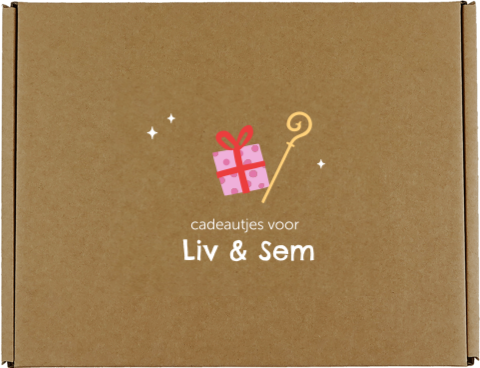 Sinterklaas cadeaudoos met vrolijke illustraties