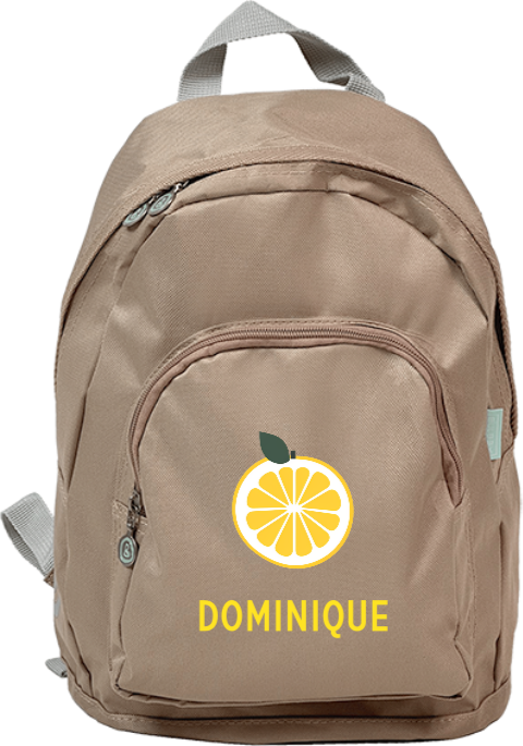 Vrolijke Junior rugzak met citroen en naam