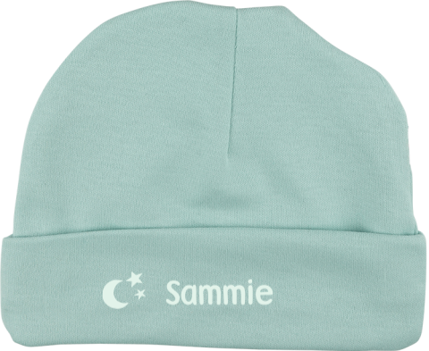 Babymuts met naam en maantje