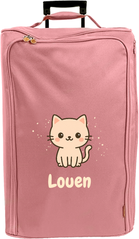 Reistrolley XL met naam en kawaii poes