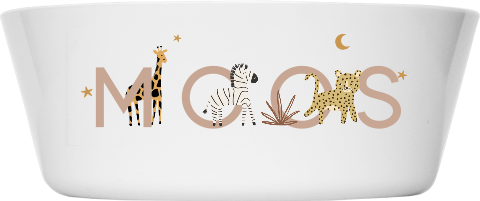 Kinderkommetje met jungledieren en naam
