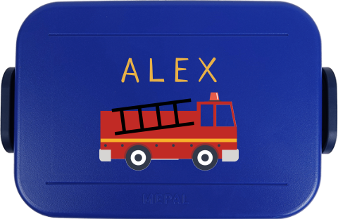 Mepal broodtrommel To Go met brandweerwagen