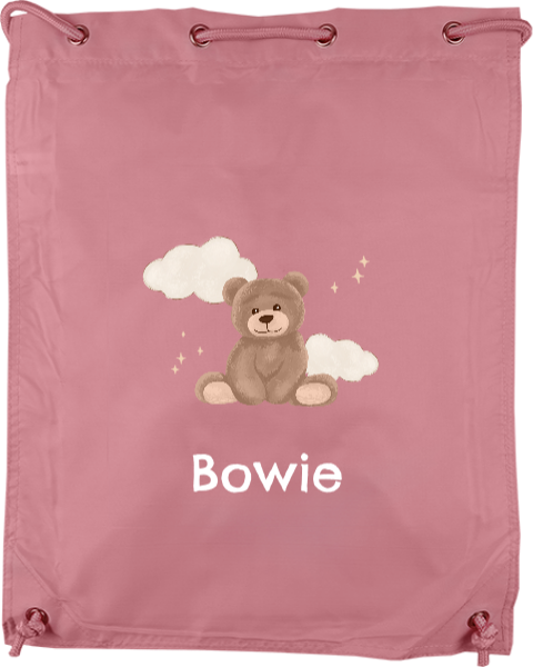 Lieve gymtas met beetje en wolkjes