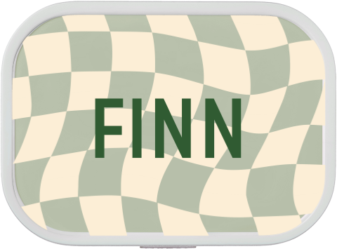 Mepal lunchbox Campus met naam en ruitjespatroon