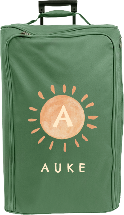 Reistrolley XL met naam, initiaal en zon