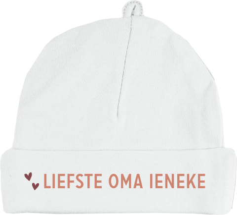 Zwangerschapsaankondiging mutsje met hartjes en tekst