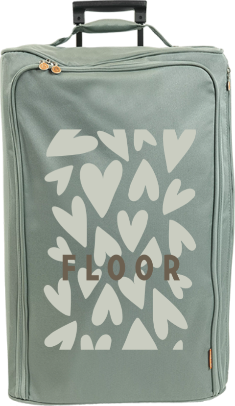 Reistrolley XL met naam en hartjes