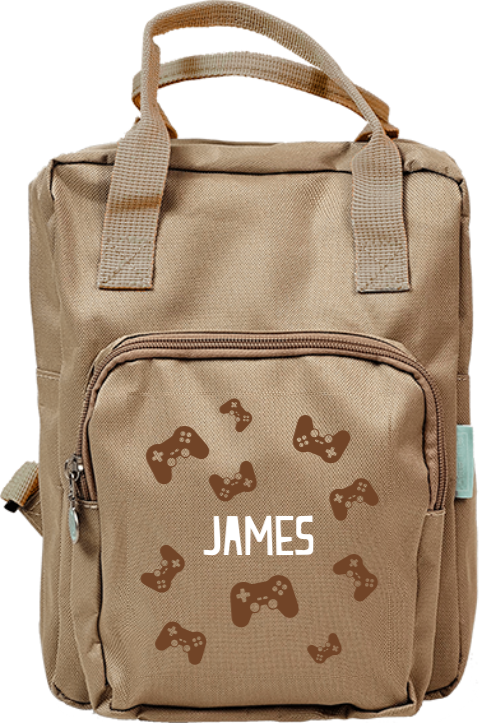 Stoere rugzak classic met game controllers en naam