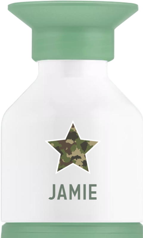 Dopper drinkfles met camouflage ster en naam