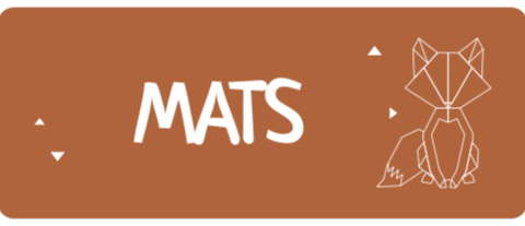 Naamsticker medium met geometrisch vosje - 20 per vel