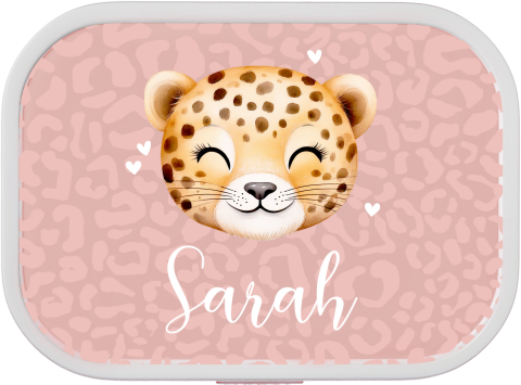 Mepal lunchbox Campus met panterprint, naam en panter