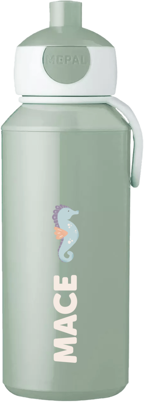 Mepal pop-up drinkfles met naam en zeepaardje