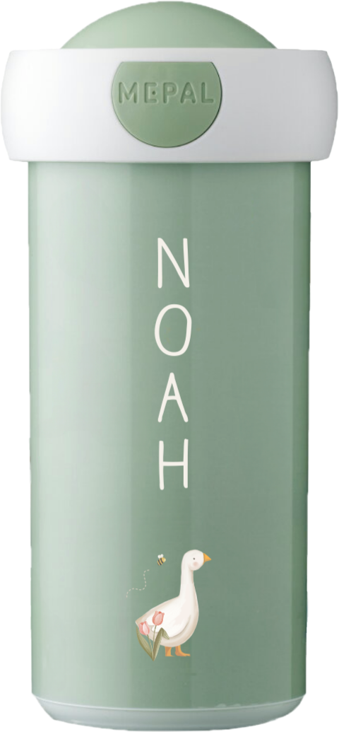 Mepal schoolbeker Campus met naam en gans