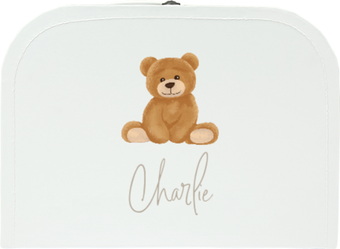 Kinderkoffertje met teddybeer en naam