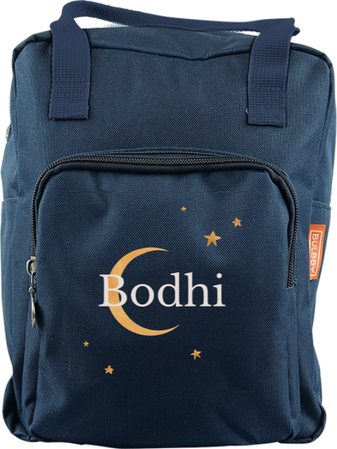 Rugtas Classic met maan en naam