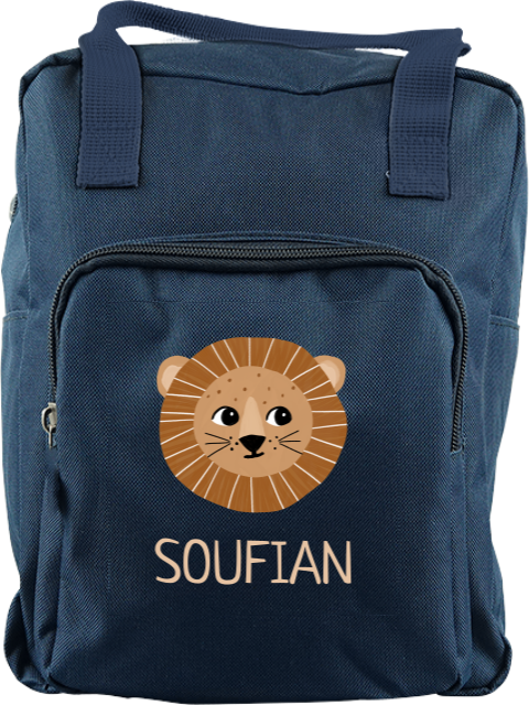 Rugtas Classic met naam en leeuw