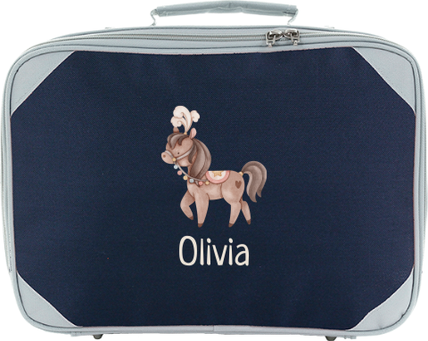 Kffertje met naam en paard