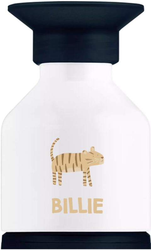 Dopper waterfles met naam en tijger