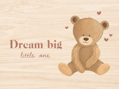 Memorybox met teddybeer en lieve tekst