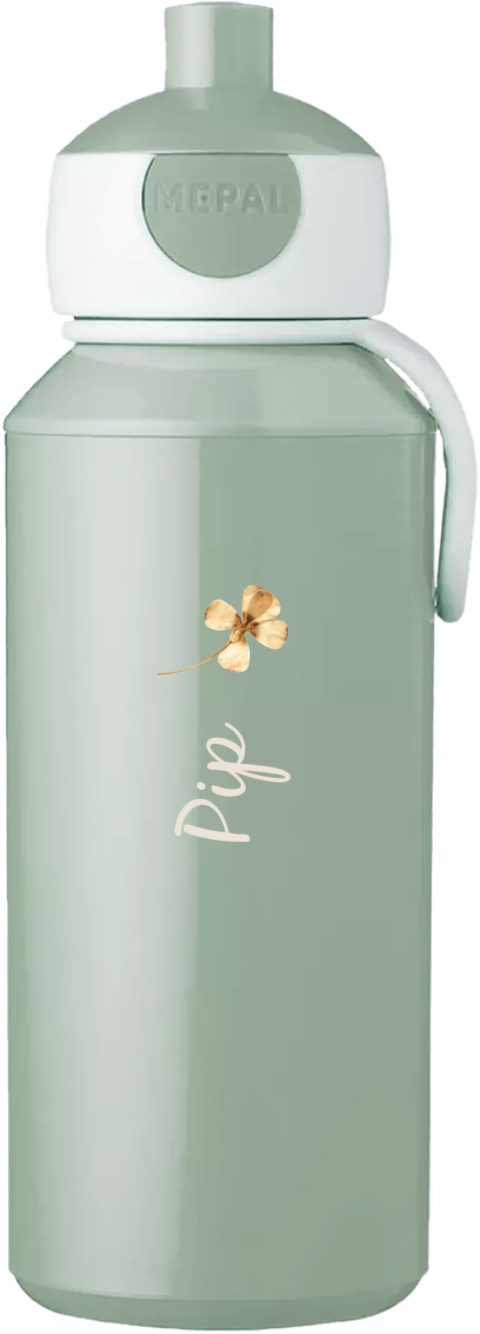 Mepal pop-up drinkfles met naam en droogbloemetje