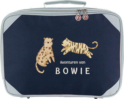 Gepersonaliseerd koffertje met panter en tijger