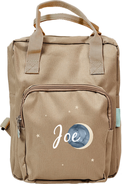 Rugtas Classic met maan en naam