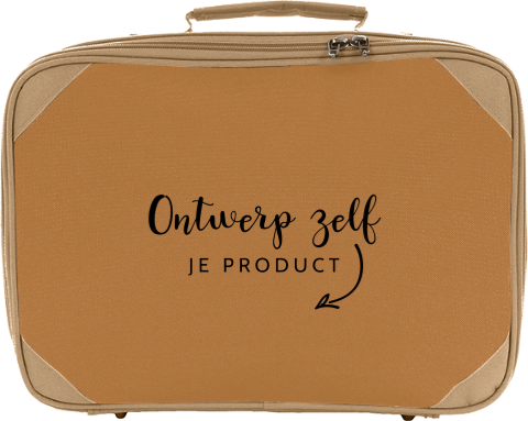 Koffer met naam en eigen ontwerp