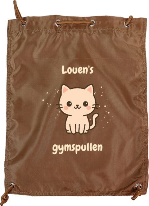 Gymtas met naam en Kawaii katje