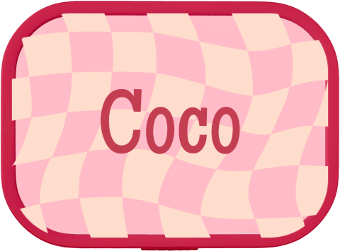 Mepal lunchbox Campus met naam en ruitjespatroon